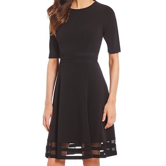 Calvin Klein Dresses & Skirts - Calvin Klein Short Sleeve Illusion Hem Dress